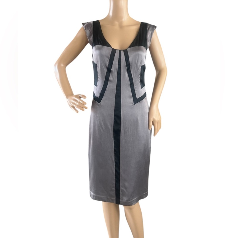 TSUMORI CHISATO 100% Silk Dress Colorblock